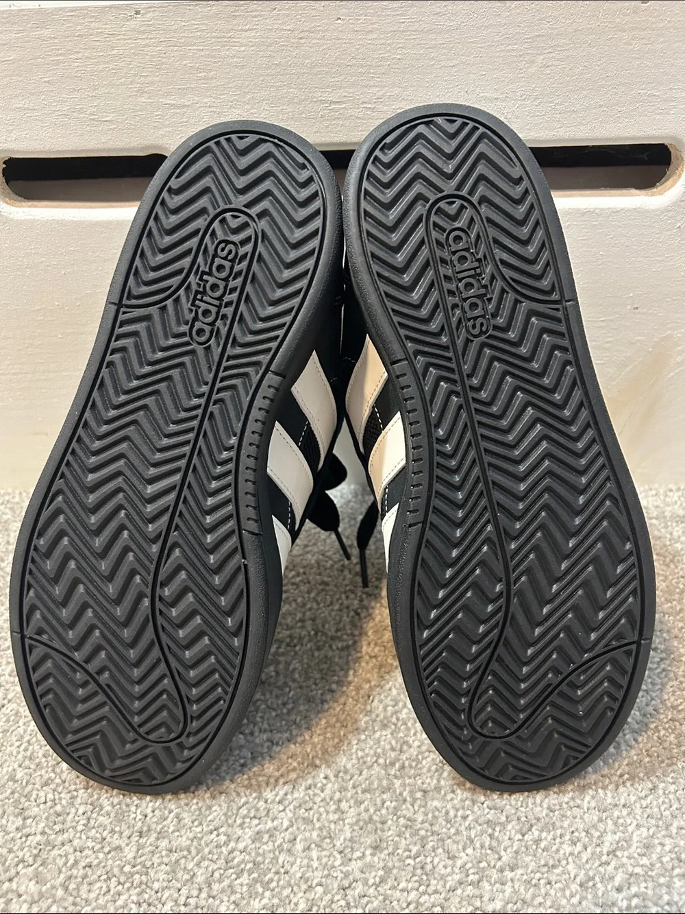 New Adidas Grand Court Alpha Sk8 Sneaker in Black and White